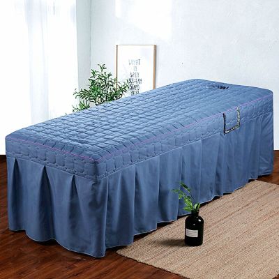 MIPOPS Premium 3-Piece Massage Sheet Set for Massage Tables, Premium Facial Bed Cover, SPA Bedspread Full Cover with Pillowcase, Stool Cover(2,190x70cm(75x28inch))