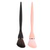 2PCS Angled Contour Brush, Black Pink Cosmetic Brush for Delicate Makeup, Artificial Fiber Make Up Brush for Blending Face Powder Concealer, Accurate Coloring Soft Bristle Makeup Brush Set view 1