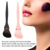 2PCS Angled Contour Brush, Black Pink Cosmetic Brush for Delicate Makeup, Artificial Fiber Make Up Brush for Blending Face Powder Concealer, Accurate Coloring Soft Bristle Makeup Brush Set view 3