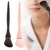 2PCS Angled Contour Brush, Black Pink Cosmetic Brush for Delicate Makeup, Artificial Fiber Make Up Brush for Blending Face Powder Concealer, Accurate Coloring Soft Bristle Makeup Brush Set view 4