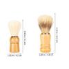2pcs Beard Brush Father's Day Shave Accessory Shave Brush Shaving Brush Wood Handle Shaving Shave Cream Brush Shaving Cream Brush Mustache Brush Shaving for Men view 2