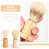 2pcs Beard Brush Father's Day Shave Accessory Shave Brush Shaving Brush Wood Handle Shaving Shave Cream Brush Shaving Cream Brush Mustache Brush Shaving for Men view 3