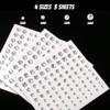 3 Sheets Eye Body Face Gems Jewels Rhinestone Stickers Temporary Tattoo Gems Self Adhesive Crystal Makeup Face Stick Gems for Festival Accessory and Nail Art Decorations (White) view 3