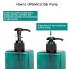 Suream 9.5oz Refillable Pump Press Bottles with 20Pieces Removable Stickers, 280ml Reuable Cosmetic Empty Bottle, Bathroom Countertop Shower Dispensers for Body Wash, Hand Sanitizer, 3Pack view 4
