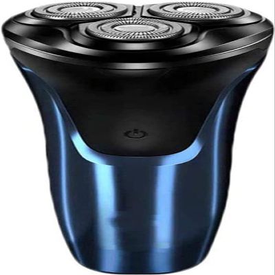GIENEX Rechargeable Waterproof IPX7 Electric Shaver Wet & Dry Rotary Shavers for Men Electric Shaving Razors with Pop-up Trimmer, Blue