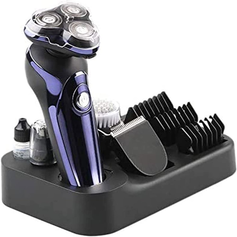 GIENEX Electric Shaver for Men 4D Rechargeable Rotary Razors Beard Trimmer Face Shavers Waterproof Wet & Dry Cordless with Pop-up Trimmer