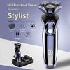 GIENEX Electric Shaver for Men 4D Rechargeable Rotary Razors Beard Trimmer Face Shavers Waterproof Wet & Dry Cordless with Pop-up Trimmer view 3