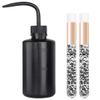 Plastic Satety Lash Cleaning Tatoo Wash Bottles 2PCS Peel Off Blackhead Brush,Nose Pore Deep Cleaning Brush, Facial Cleansing Brushes (black bottle+crystal black nose brush) view 1