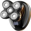 GIENEX Electric Shaver for Men, 5 in 1 Electric Shaver for Bald Men, LED Display Rechargeable Electric Rotary Shaver, Cordless Facial Grooming Kit with Clippers, Nose Hair Trimmer, Facial Cleaning view 1