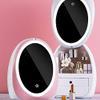 GIENEX Display Boxes Cosmetics Storage Box Led Light Vanity Mirror Makeup Oganizer Desktop Portable USB Makeup Case view 3