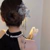 Chinese Hairpins Butterfly Tassel Hair Sticks Silver Tassel Hair Pin Vintage Flower Hair Sticks view 4