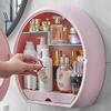 GIENEX Bathroom Wall-Mounted Makeup Organizer Box Waterproof Dustproof Bathroom Cosmetic Storage Box Desktop Storage Drawer No Punching view 2