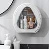 GIENEX Bathroom Wall-Mounted Makeup Organizer Box Waterproof Dustproof Bathroom Cosmetic Storage Box Desktop Storage Drawer No Punching view 4
