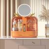 GIENEX Cosmetic Organizer, Cosmetics Storage Display Rack with Drawer & Mirror Cosmetic Storage Boxes, for Vanity, Bedroom, and Bathroom view 3