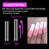XXL No C Curve Nail Tips for Acrylic Nails Professional, 600PCS Clear Tapered Square Nails Tips Straight Flat Nails Tips, Extra Long Half Cover Acrylic Nail Tips for Nail Salon and DIY 12 Sizes view 2