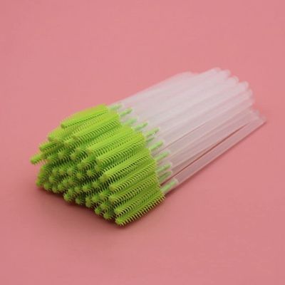 10pcs/set Disposable Eyebrow Brush Mascara Wand Applicator Cosmetic Brushes Eyebrow Comb for Eyelash Extension(dark green)