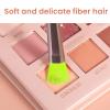 20Pcs Makeup Brush with Soft Safe Fiber Hair and Plastic Handle, Durable Cosmetic Brush with Aluminium Ferrule, Multipurpose Powder Brush For Powder Eye Shadow Blush (Fluorescent Green) view 3