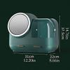GIENEX Cosmetic Cases Light Luxury Cosmetic Storage Box with Fan LED Makeup Mirror Integrated Dressing Table Bathroom Mask Perfume Desktop Shelf Vanity Case view 2