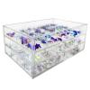 Guolich 3 Tier 72 Lattice Nail Organizers and Storage Clear Acrylic Nail Jewellery Accessories Storage Case Holder Shelves Display Rack Stand for Painted Glue,Brushed Glue,Carving Glue Nail Table view 2