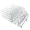 Guolich 3 Tier 72 Lattice Nail Organizers and Storage Clear Acrylic Nail Jewellery Accessories Storage Case Holder Shelves Display Rack Stand for Painted Glue,Brushed Glue,Carving Glue Nail Table view 3