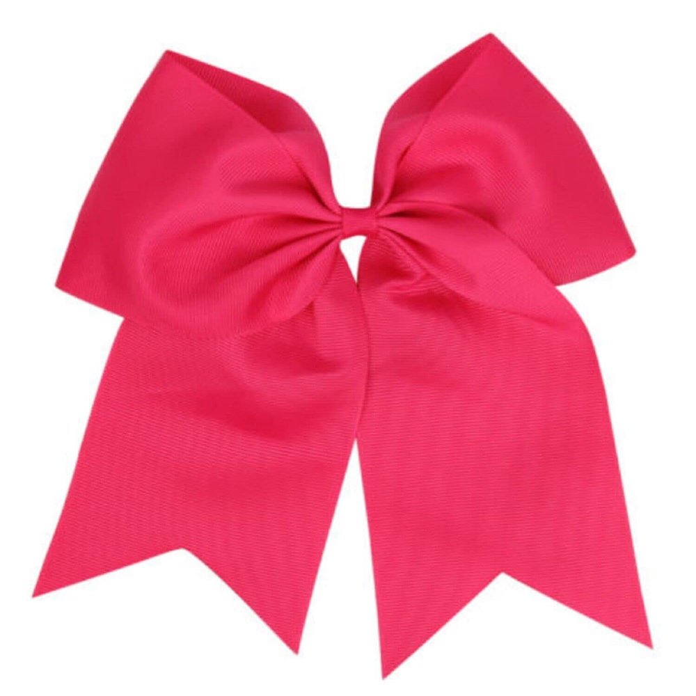Hot Pink - Big Cheer Bows Cheerleading Hair Bow Lot Cute Ribbon Cheap Blanks Custom White