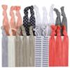 20 Hair Ties Elastic Ponytail Holder Ribbon Tie Elastics Band Accessories Peach view 1