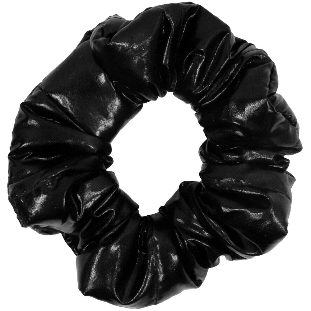 Black Metallic Puffer - Cute Handmade U Pick Scrunchies Gymnastics Pack Velvet Satin Hair Scrunchie Lot