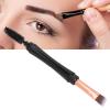 Double Ended Eyebrow Brush, Portable Spiral Eyebrow Eyelash Brush, Multipurpose Angled Brush with Dustproof Cover, Easy to Use Mascara Brush Brow Brush for Beginners Makeup Lovers view 2