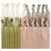 20 Hair Ties Elastic Ponytail Holders EMI Yoga Jay No Crease Ribbon Bands Blonde view 1