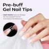 Modelones Medium Square Nail Tips - 510Pcs Fake Nails Gel Tips Pre-shaped Half Matte Full Cover Acrylic Gel Kit Press on Manicure Extension Art DIY Salon 15 Sizes view 3