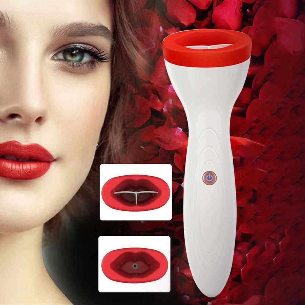 Altsuceser Electric Lip Plumper Tool, Lip Plumper Device, Physical Movement Lip Enhancer Plumper Tool, Lip Suction Plumper Mouth Tool 450mAh White