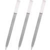 FOMIYES 3pcs Stainless Steel Nail Files Nail Trimming Tools for Salon and Home Use Double-Sided Fingernail Files for Natural view 1