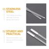 FOMIYES 3pcs Stainless Steel Nail Files Nail Trimming Tools for Salon and Home Use Double-Sided Fingernail Files for Natural view 2
