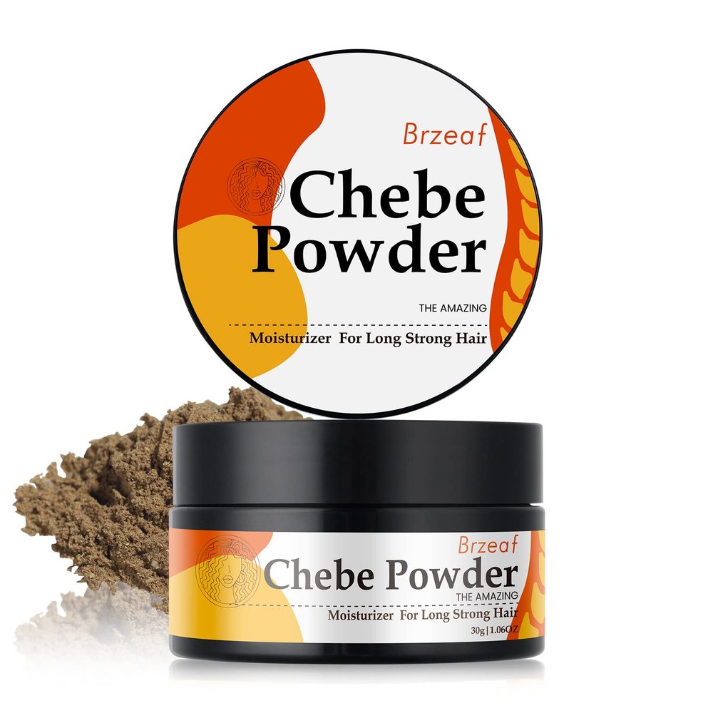 Brzeaf Authentic Traditional Chebe Powder for Hair Growth, Super Moisturizing & Hair Deep Conditioning, Chebe Hair Powder for All Hair Types