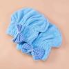VRT Microfiber Hair Towel Cap,Hair Drying Caps with Bow-Knot,Absorbent Quick Drying Cap for Women,Soft Hair Drying Towel Cap,Fast Drying Hair Caps for Wet Hair Curly Long Hair (Blue) (3) view 2