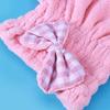VRT Microfiber Hair Drying Towels Head wrap with Bow-Knot Shower Cap Hair Turban Hair Wrap Bath Cap for Curly Long & Wet Hair Gift for Women (Pink) (3) view 3