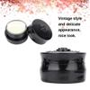 Vintage Rose Empty Makeup Loose Powder Dispenser Box Loose Powder Container Cosmetic Case with Powder Puff for Travel(Black) view 4