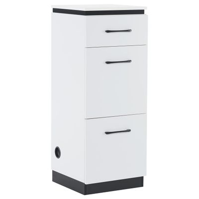 BarberPub Storage Cabinet for Barber Salon, Organizer with Tool Drawers for Hair Styling, Multi-Use Beauty Equipment, 2002 (White)