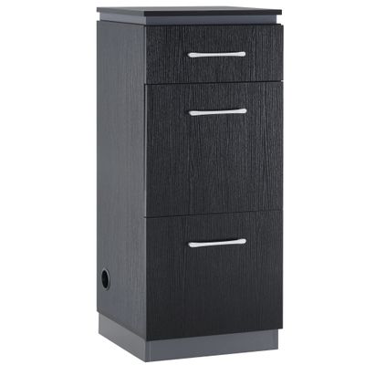 BarberPub 40.5"x15.8"x15.2" Salon Storage Cabinet Barber Organizer with Tool Drawers for Hair Styling Multi-Purpose Beauty Equipment for Barber Salon 2002 (Black)