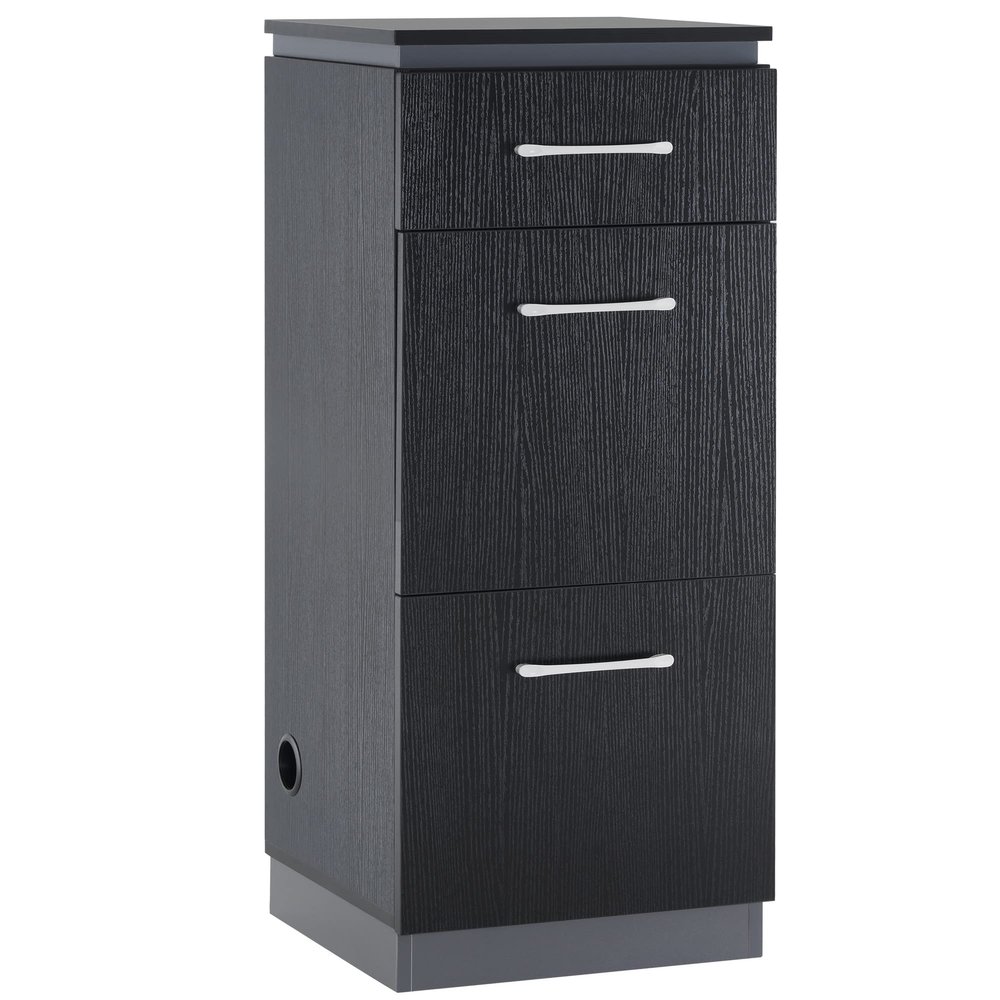 BarberPub 40.5"x15.8"x15.2" Salon Storage Cabinet Barber Organizer with Tool Drawers for Hair Styling Multi-Purpose Beauty Equipment for Barber Salon 2002 (Black)
