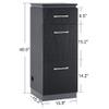 BarberPub 40.5"x15.8"x15.2" Salon Storage Cabinet Barber Organizer with Tool Drawers for Hair Styling Multi-Purpose Beauty Equipment for Barber Salon 2002 (Black) view 3
