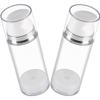 Beavorty 2pcs Airless Pump Bottle Transparent Refillable Lotion Container for Travel Cream and Shampoo Dispenser and Lightweight Design for Toiletries view 1