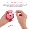 2Pcs Silicone Travel Size Containers with Lid Empty Leak-proof Travel Jars 3 In 1 Portable Cosmetic Jars for Makeup Cream view 3