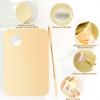 CANIPHA 2Pcs Acrylic Makeup Mixing Palette with 2 Pcs Makeup Spatula, Gold Foundation Mixing Tray Cosmetic Palette Mixer for Foundation, Eyeshadow, Lipsticks, Nail Art view 2