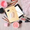 CANIPHA 2Pcs Acrylic Makeup Mixing Palette with 2 Pcs Makeup Spatula, Gold Foundation Mixing Tray Cosmetic Palette Mixer for Foundation, Eyeshadow, Lipsticks, Nail Art view 3