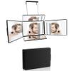 5 Way Mirror for Self Hair Cutting & Shaving, 360 Makeup Mirror with Height Adjustment for Braiding & Styling (Black) view 1