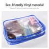 6Pcs Crystal Clear PVC Travel Toiletry Bag Kit for Women Men, Waterproof Vinyl Packing Organizer Storage Bags with Zipper Handle Straps, Cosmetic Pouch Carry on Airport Airline Compliant Bag Handbag view 2