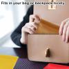 4Pcs Pocket Cosmetic Bag for Purses, Leather Small Makeup Bag Cosmetic Pouch for Women, Portable No Zipper Makeup Pouch Coin Purse Jewelry Pouch Travel Storage for Cosmetics Headphones Jewelry view 4