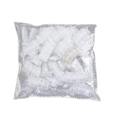 100 Pcs Disposable Earmuffs Plastic Transparent Waterproof Hairdressing Ear Caps Elastic Ear Shields Ear Covers for Bath Accessories, Salon Barber Shop Home Spa Shower Use