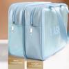 DAPOWER Travel Toiletry Bag for Women, Matte Translucent Toiletry Bag with Handy Handle, Makeup Cosmetic Organizer Bag for Travel Toiletries Accessories (Blue-XL) view 3